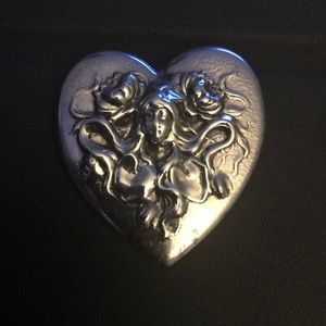 Silver Art Deco pin.